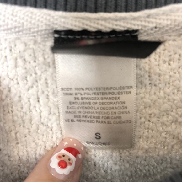 Baltimore Ravens NFL Team Apparel Women's Fuzzy Long Sleeve Sweatshirt Small - Picture 3 of 6